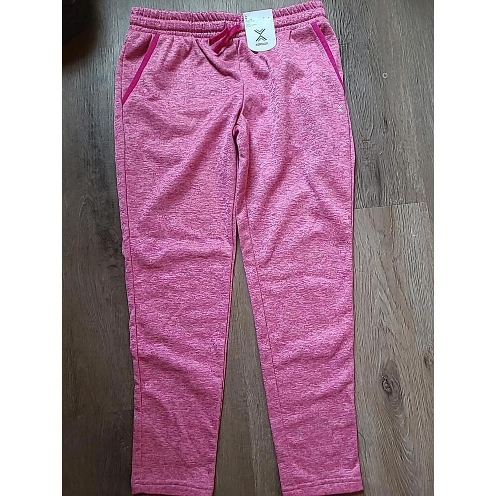 NWT Xersion Girls Pink Sweatpants Quick Dri Large 14